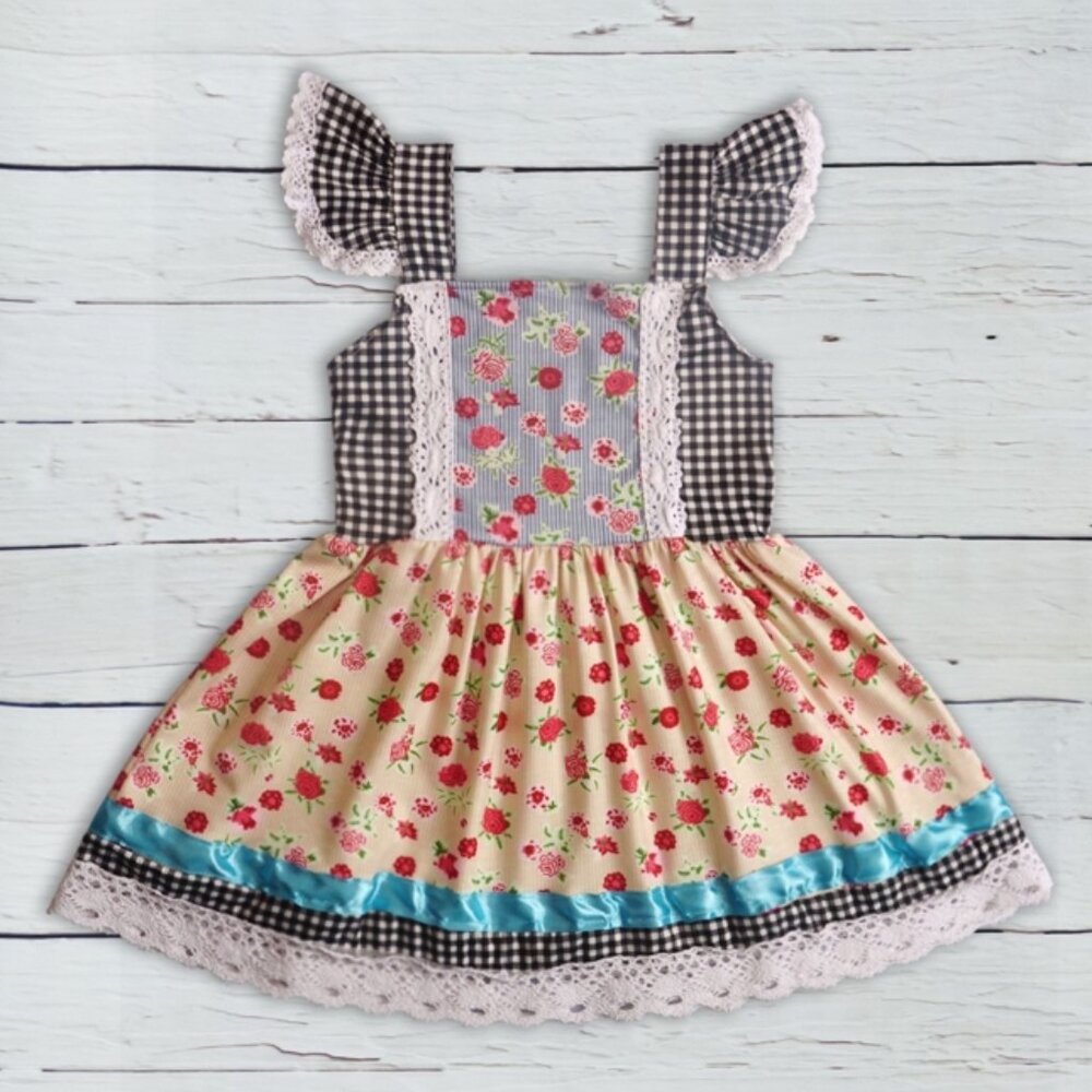 Boutique Girls Floral Sleeveless Dress